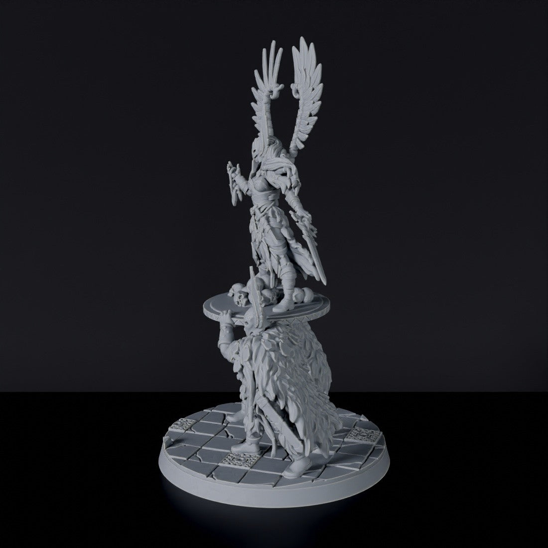 Miniature of Vindicta Raid Queen barbarian queen fighter with sword - dedicated set for Bloodfields Roaming Barbarians army