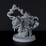 Fantasy miniatures of Martha Bogmaiden barbarian wizard with scythe for Roaming Barbarians army