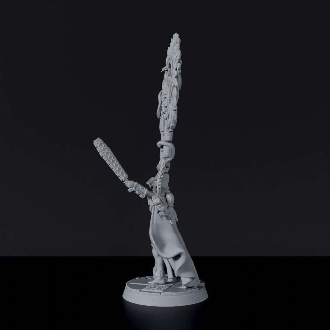 Miniature of Itza the Totem Wielder amazon warlock with totem - dedicated set for Jurassic Amazons army