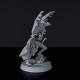 Miniature of amazon Zanya Pathfinder warrior with bow and bird - dedicated set for Jurassic Amazons RPG army