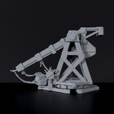 Fantasy miniature of knights warmachine Trebuchet - dedicated set to army for Bloodfields