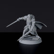 Fantasy miniatures of knight Reiner Schattenblade with swords and armor - dedicated set to army for Bloodfields