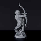 Dedicated set for Bloodfields Redleaf Elves army - fantasy miniature of Elora Shumigrai wizard with forest spirit with bow