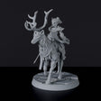 Fantasy miniatures of elf warrior Paradash Sundrop with spear on deer - Bloodfields tabletop RPG game