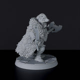 Dedicated set for Bloodfields Wildwood Brotherhood army - fantasy miniature of Hoggs the Rampager knight fighter with axes