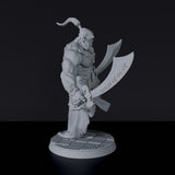 Dedicated set for Bloodfields Mercenaries army - fantasy miniature of arabic genie beast warrior with two scimitars