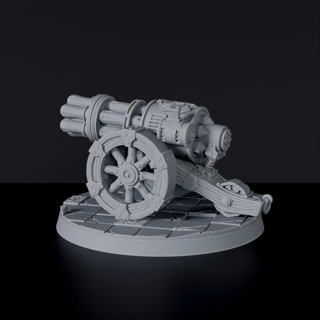 Miniature of Warmachines Minigun - dedicated set for Bloodfields Mercenaries army