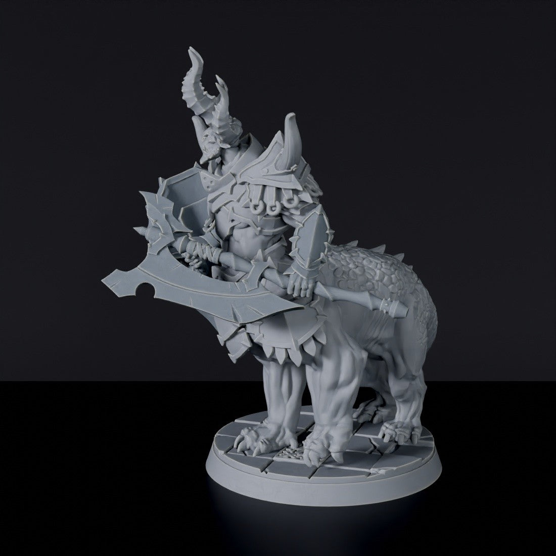 Miniature of demons beast Grogo the Crusher -  Demonic Kingdom dedicated set for Bloodfields tabletop wargame