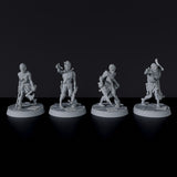 Fantasy miniature of undead warriors with axe and sword Zombies - dedicated set to army for Bloodfields