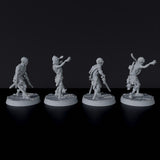 Dedicated set for Bloodfields Gravehaunt Vampires army - fantasy miniature of Zombies warriors with axe and sword