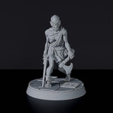 Miniature of undead fighters with axe and sword Zombies - Gravehaunt Vampires set for Bloodfields RPG wargame