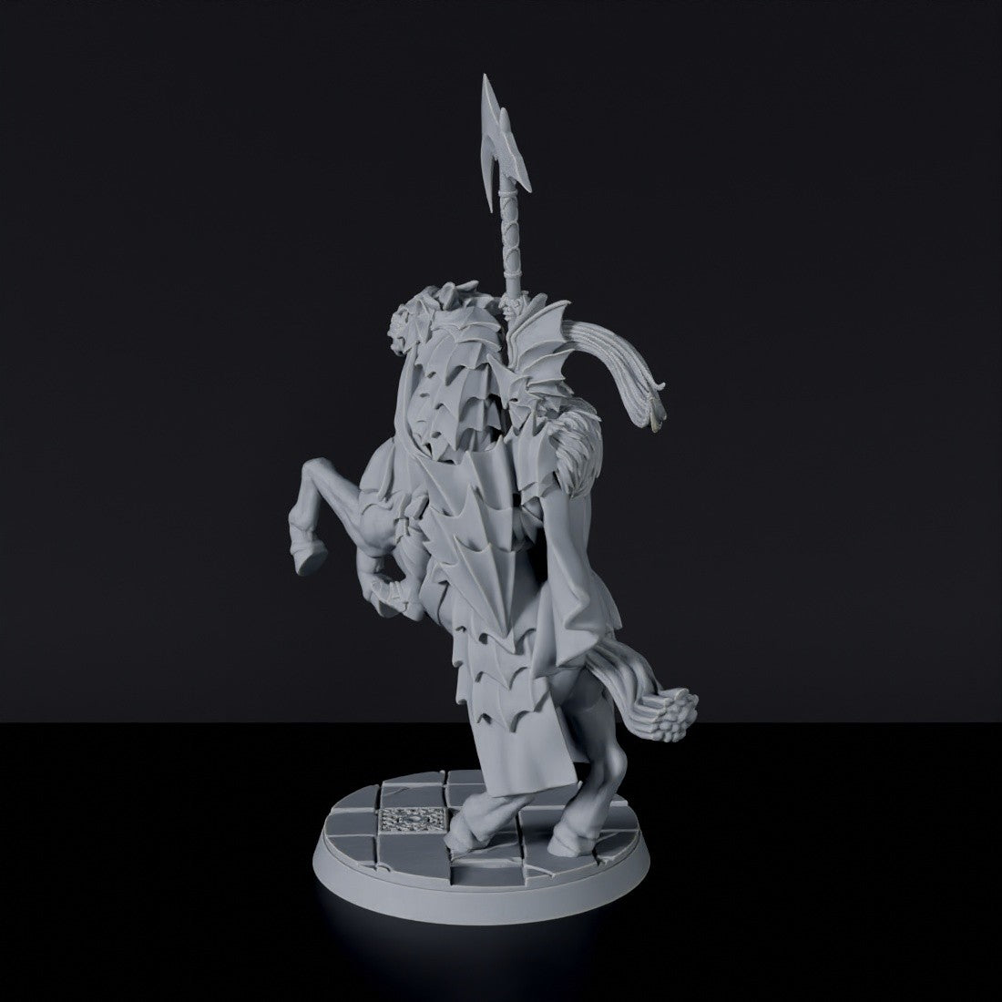 Miniature of Marquis Immortale vampire warrior with axe on horse - Gravehaunt Vampires dedicated set for Bloodfields