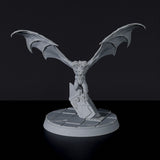 Fantasy miniatures of undead Dreadbaron Covinus flying bat beast - Bloodfields tabletop RPG game