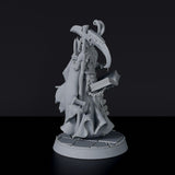 Dedicated set for Bloodfields Undead Dominion army - fantasy miniature of undead warlock with scythe Soul Harvester