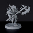 Fantasy miniature of undead warrior with halberd Maximus the Kingslayer - dedicated set to army for Bloodfields