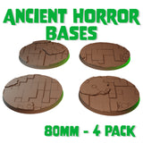 80mm Ancient Horror Round Bases (Set of 4)