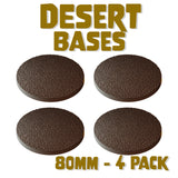 80mm Desert Round Bases (Set of 4)