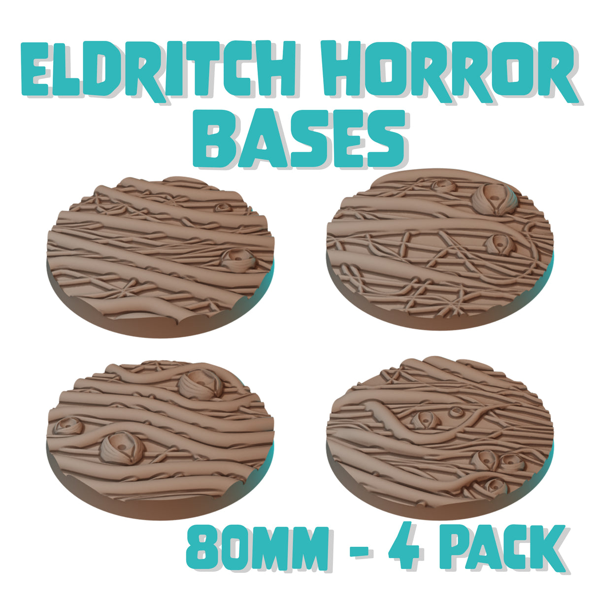 80mm Eldritch Horror Round Bases (Set of 4)