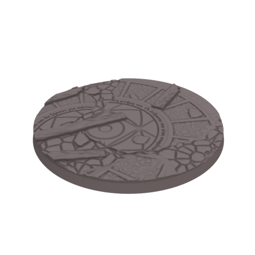 80mm Cobblestone Ruins Round Bases (Set of 4)