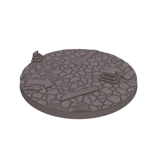 80mm Cobblestone Ruins Round Bases (Set of 4)