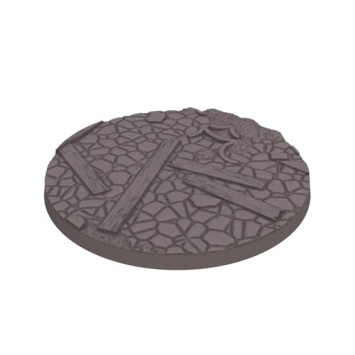 80mm Cobblestone Ruins Round Bases (Set of 4)