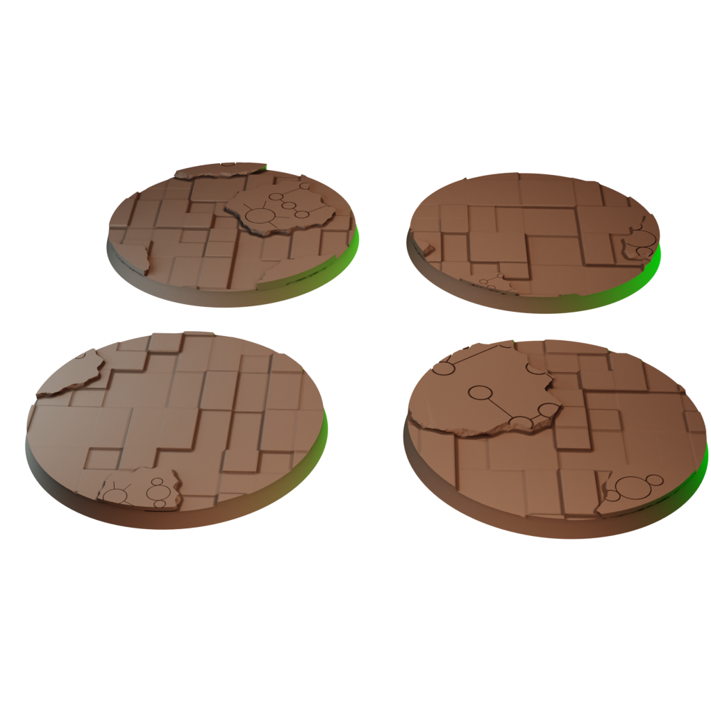 80mm Ancient Horror Round Bases (Set of 4)