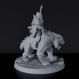 Dedicated set for Bloodfields Undead Dominion army - fantasy miniature of skeleton warrior on lizard beast Baaldur the Eternal