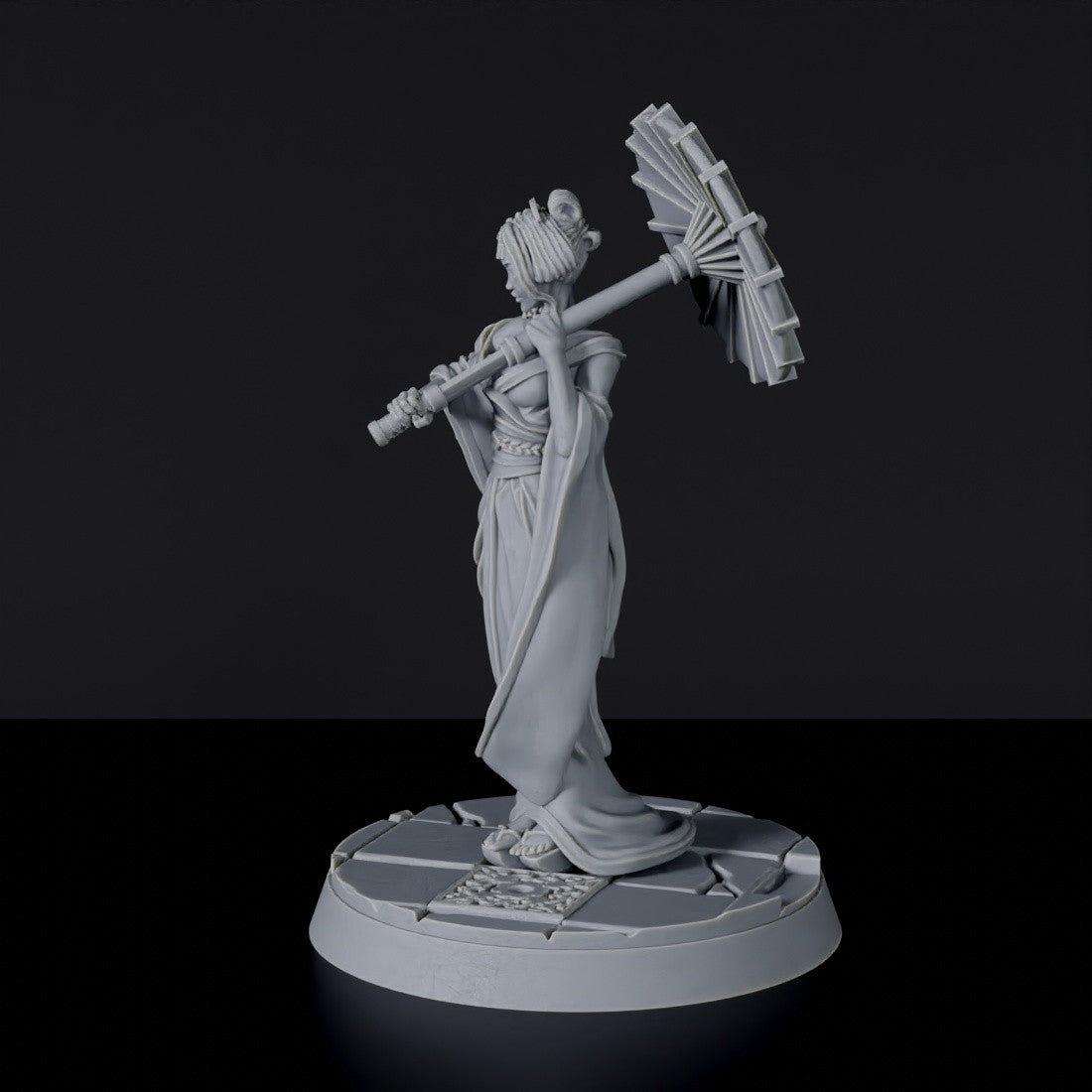 Miniature of female asian Kimiko - Dragon Empire set for Bloodfields RPG wargame