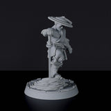 Dedicated set for Bloodfields Dragon Empire army - fantasy miniature of asian samurai Vinn-Fo with sword and ha