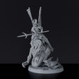 Fantasy miniatures of asian samurai Dragon Cavalry with spear and flag - Bloodfields tabletop RPG game