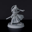 Fantasy miniatures of asian samurai Zatoichi fighter with sword - Bloodfields tabletop RPG game