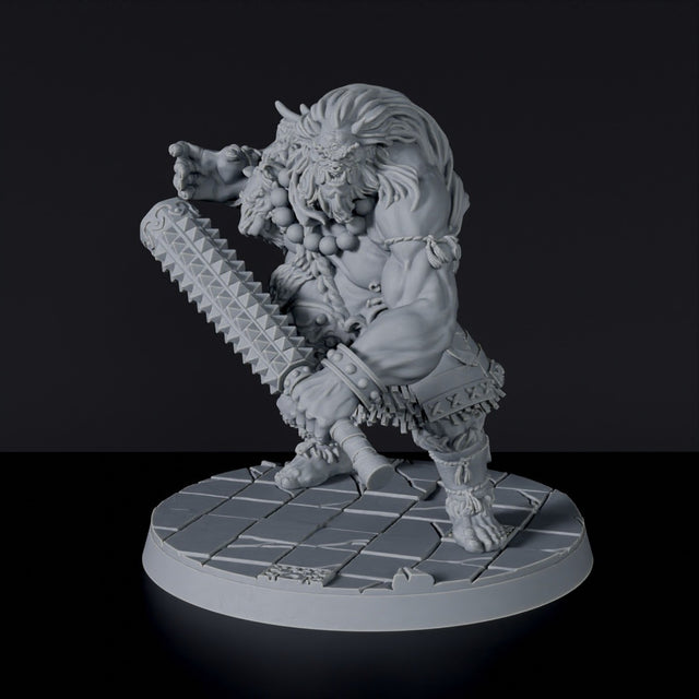 Fantasy miniatures of asian beast Oni with big muscles - Bloodfields tabletop RPG game