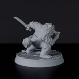 Dedicated set for Bloodfields Mythborn Yokai army - fantasy miniature of asian fox warrior Tanuki with sword