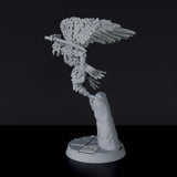 Miniature of Tengu warrior flying bird with sword - Mythborn Yokai set for Bloodfields RPG wargame