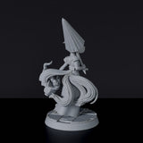 Fantasy miniature of asian Karakasa - asian wizard with lamp for Bloodfields tabletop RPG game