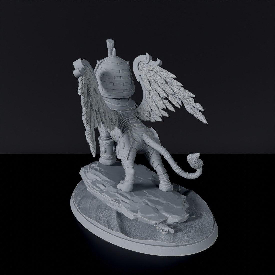 Fantasy miniature of egyptian flying beast Aarogan Wisdom Of Ur for Bloodfields tabletop RPG game