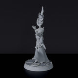 Miniature of arabic magic warlock Lalla Jareeza with staff  - Bazaar of Miracles dedicated set for Bloodfields tabletop wargame