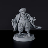 Fantasy miniatures of Khalid Al-Bazaar arabic warrior with cloak and hat miniature - Bloodfields tabletop RPG game