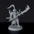 Fantasy miniatures of arabic warrior Barak'Um with scythe and cloak - Bloodfields tabletop RPG game