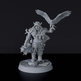 Fantasy miniatures of Va'laar Swampwalker ranger with bow and quiver - dedicated for Bloodfields tabletop RPG game