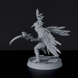 Miniature of Na'Leera Naturalist female fighter with scythe - Sullen Swampfolk dedicated set for Bloodfields tabletop wargame