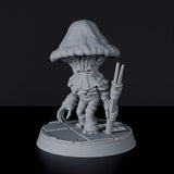 Fantasy miniatures Shroom Thug beast warrior with spear for Bloodfields tabletop RPG game