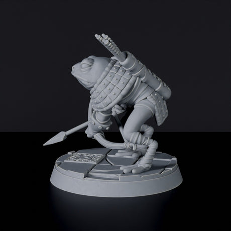 Miniature of Ribbits the Elusive archer frog with bow - Sullen Swampfolk dedicated set for Bloodfields tabletop wargame