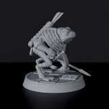 Dedicated set for Bloodfields Sullen Swampfolk army - fantasy miniature of Ribbits the Elusive archer frog with bow