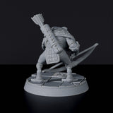 Fantasy miniature Ribbits the Elusive frog beast archer with bow and quiver for Bloodfields tabletop RPG game