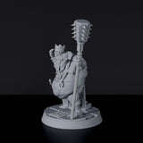 Miniature of king goblin King Obbleh - Sullen Swampfolk dedicated set for Bloodfields tabletop wargame