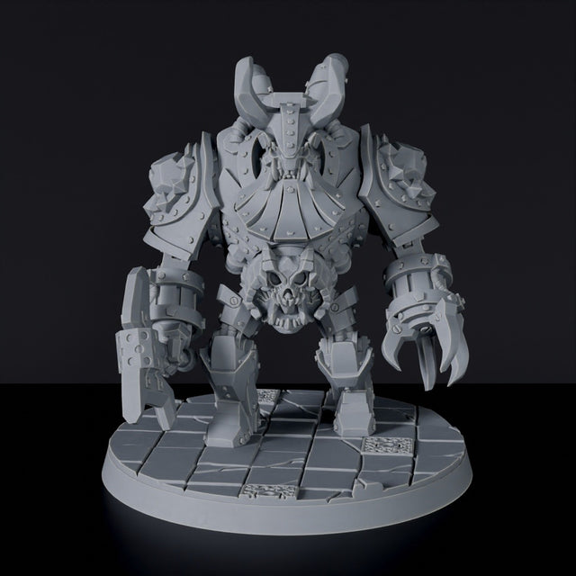 Fantasy miniatures of Kibali dwarf monster robot - Bloodfields tabletop RPG game