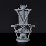 Fantasy miniature of Bash-Ar Than dwarf fighter with hammers - Bloodfields tabletop RPG game