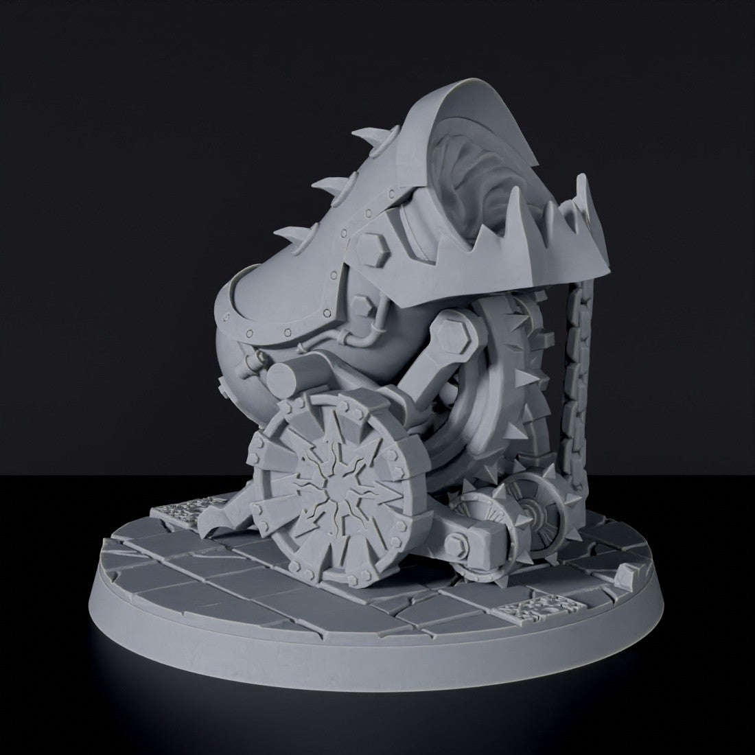 Miniature of Vinasa Yantra dwarf warmachine cannon - dedicated set for Corrupted Dwarfs RPG army