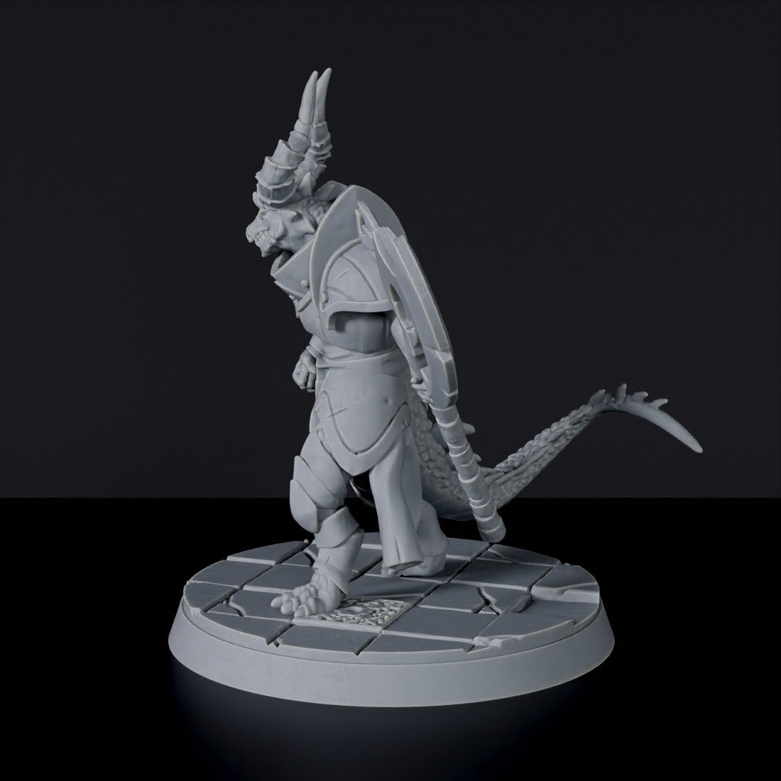 Miniature of dragonborns Drakskar Da-Gan - Vile Dragonborn dedicated set for Bloodfields tabletop wargame